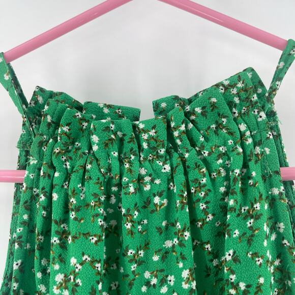 CECE Dress Size Extra Small Green Halter Swing Floral Tie Back Harmony Blossoms - Picture 6 of 10